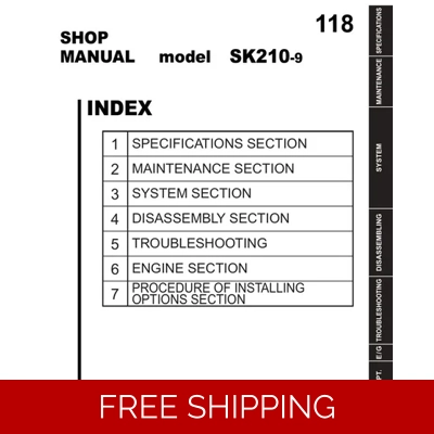 KOBELCO SK210-9 EXCAVATOR WORKSHOP REPAIR MANUAL